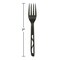 Hoffmaster 7" Black Plastic Forks PK 1000 PK 883388 - alternate 2